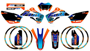 Kit déco Rieju MRT 50cc 2009-2021 Orange Fox | autocollants moto | personnalisation 50cc | armysctv