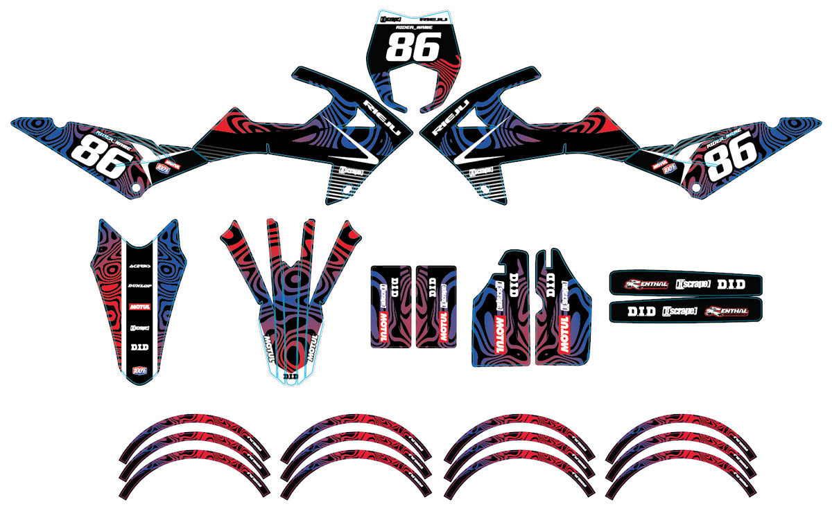 Kit déco Rieju MRT 50cc 2022-2025 Army Fluid | autocollants moto | personnalisation 50cc | armysctv