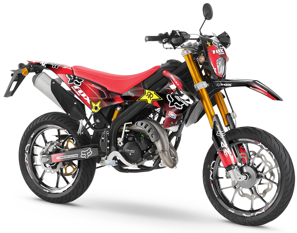 Dekor kit Rieju MRT 50cc 2022-2025 Army Fox | Motorradaufkleber | Personalisierung 50cc | armysctv