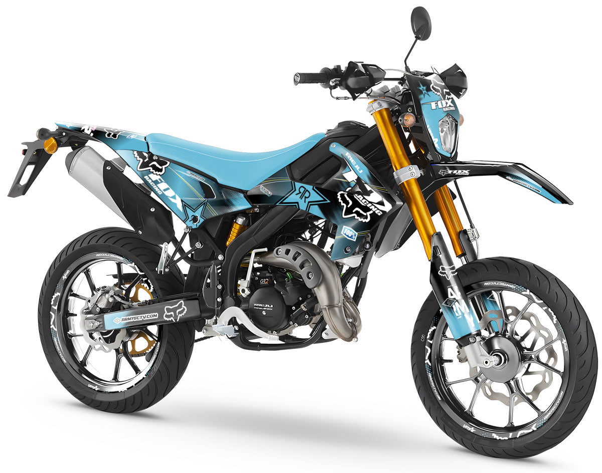 Dekor kit Rieju MRT 50cc 2022-2025 Army Fox | Motorradaufkleber | Personalisierung 50cc | armysctv