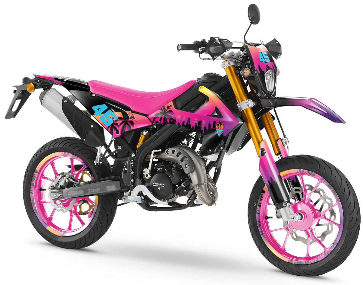 Kit déco Rieju MRT 50cc 2022-2025 Miami | autocollants moto | personnalisation 50cc | armysctv
