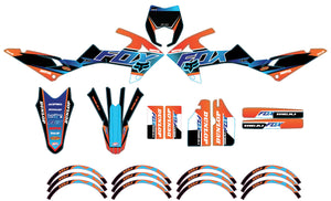 Kit déco Rieju MRT 50cc 2022-2025 Orange Fox | autocollants moto | personnalisation 50cc | armysctv