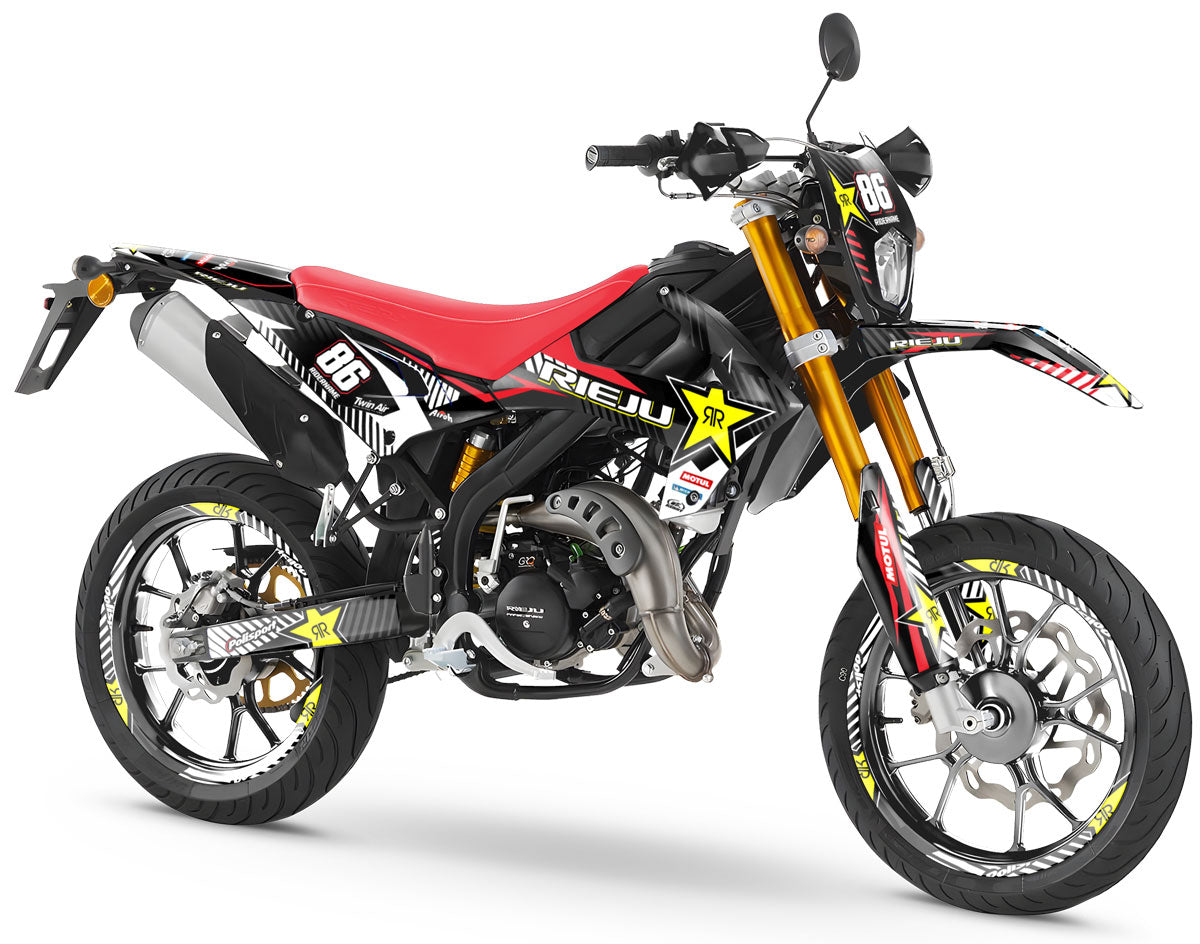 Kit déco Rieju MRT 50cc 2022-2025 Rockstar | autocollants moto | personnalisation 50cc | armysctv