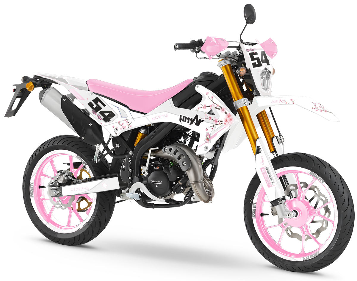 Kit déco Rieju MRT 50cc 2022-2025 Army Sakura | autocollants moto | personnalisation 50cc | armysctv