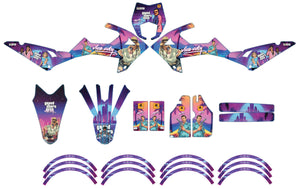 Kit déco Rieju MRT 50cc 2022-2025 Vice City | autocollants moto | personnalisation 50cc | armysctv