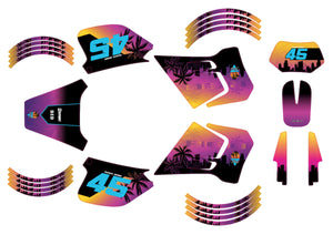 Kit déco 50cc Rieju RR 1996-2004 Miami | autocollants moto | personnalisation 50cc | armysctv