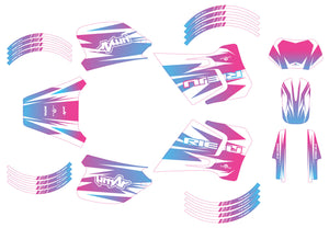 Kit déco 50cc Rieju RR 1996-2004 X-Fast | autocollants moto | personnalisation 50cc | armysctv