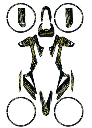 Kit déco Sherco 50cc 2017-2025 Army Dots | autocollants moto | personnalisation 50cc | armysctv