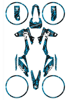 Kit déco Sherco 50cc 2017-2025 Army Feather | autocollants moto | personnalisation 50cc | armysctv