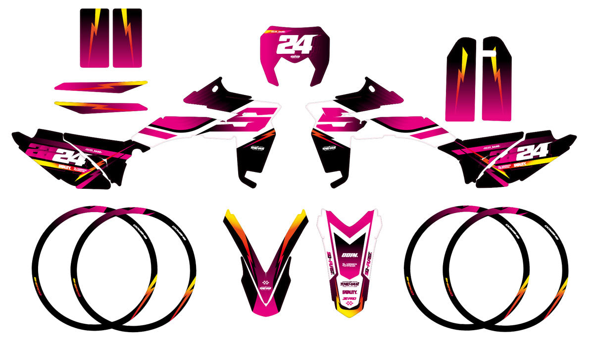 Kit pegatinas Sherco 50cc 2017-2025 Hach | pegatinas para moto | personalización 50cc | armysctv
