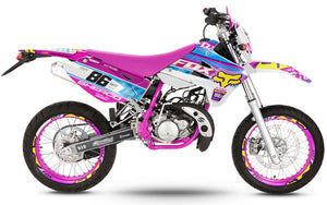 Kit déco 50cc Sherco HRD 2006-2012 Pink Fox | autocollants moto | personnalisation 50cc | armysctv