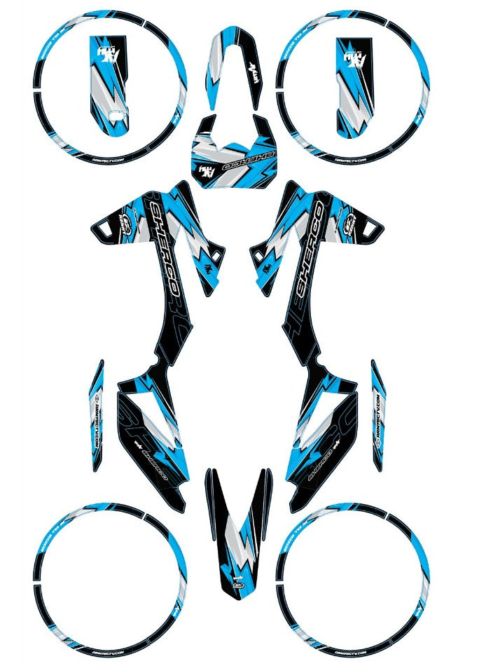 Sherco 50cc 2017-2025 Graphics kit Army Kenny | motorcycle stickers | 50cc customization | armysctv