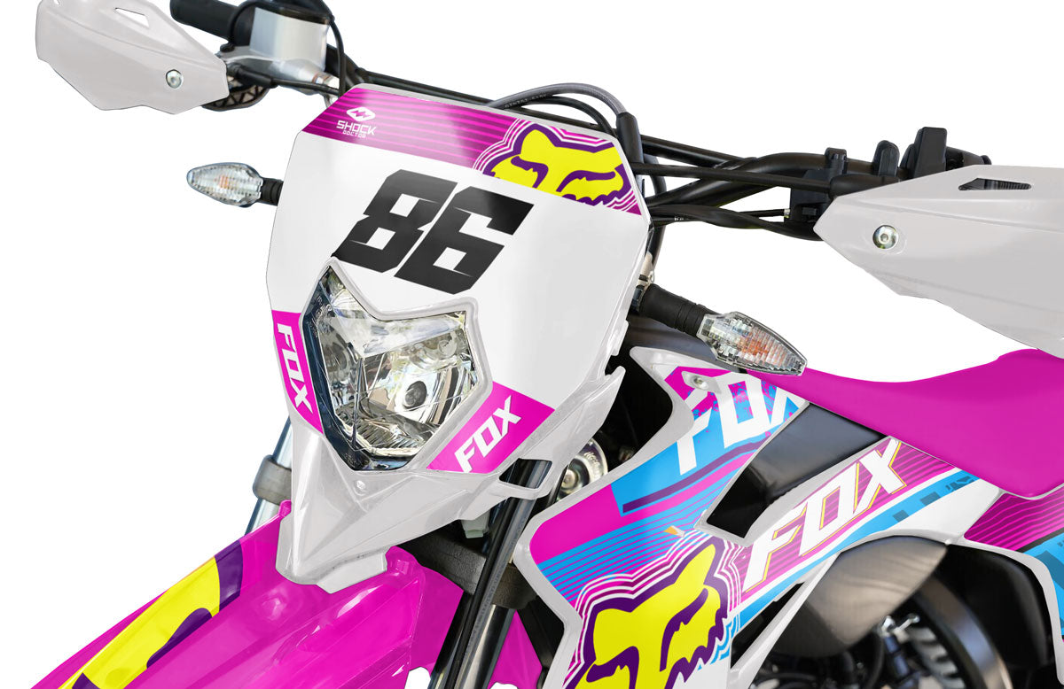 Kit pegatinas Sherco 50cc 2017-2025 Zorro Rosa | pegatinas para moto | personalización 50cc | armysctv