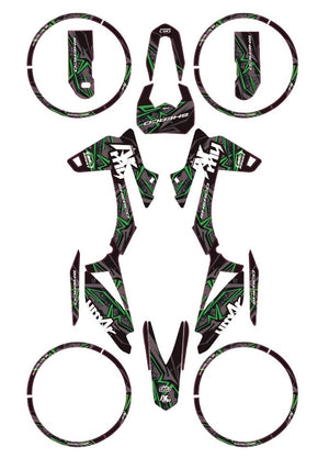 Kit déco Sherco 50cc 2017-2025 Army Redrum | autocollants moto | personnalisation 50cc | armysctv