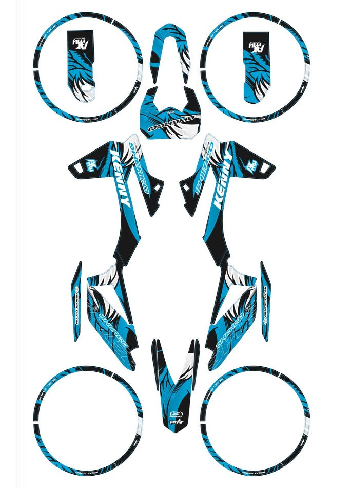 Graphics kit Sherco 50cc 2017-2025 Army Runz | motorcycle stickers | 50cc customization | armysctv