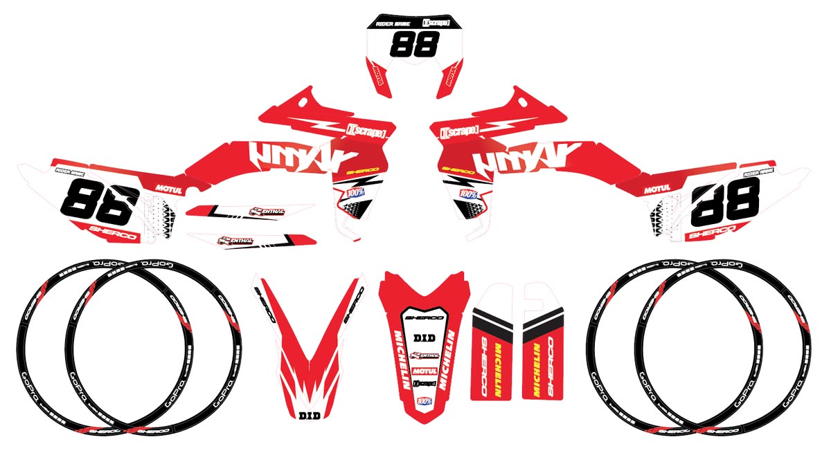 Dekor kit Sherco 50cc 2017-2025 Army Legacy v.2 | Motorradaufkleber | Personalisierung 50cc | armysctv