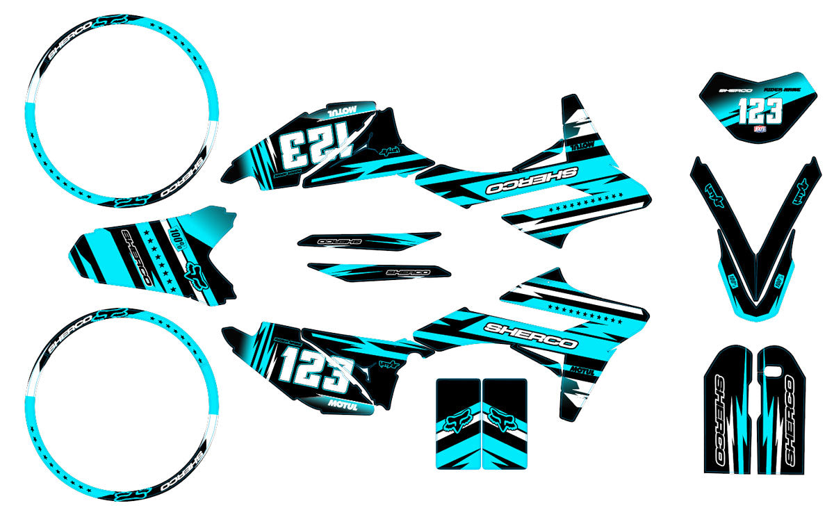 Graphic decals Sherco 50cc Army Dream - Creative and dreamlike design ...