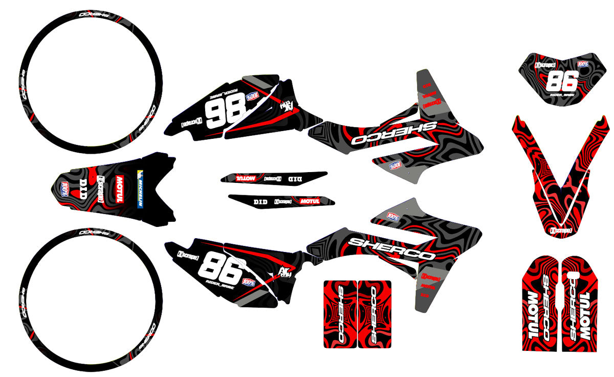 Graphic decals 50cc Sherco 2013-2016 Army Fluid – armysctv