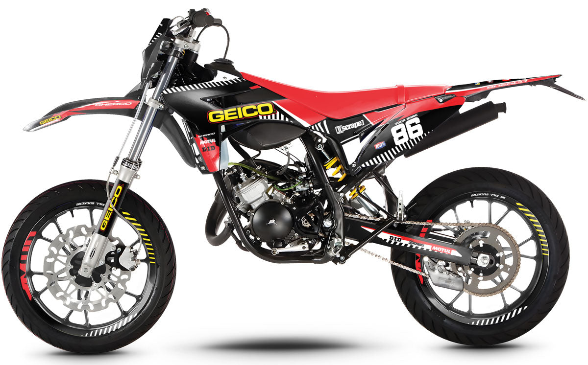 Dekor kit Sherco 50cc 2013-2016 Geico | Motorradaufkleber | Personalisierung 50cc | armysctv