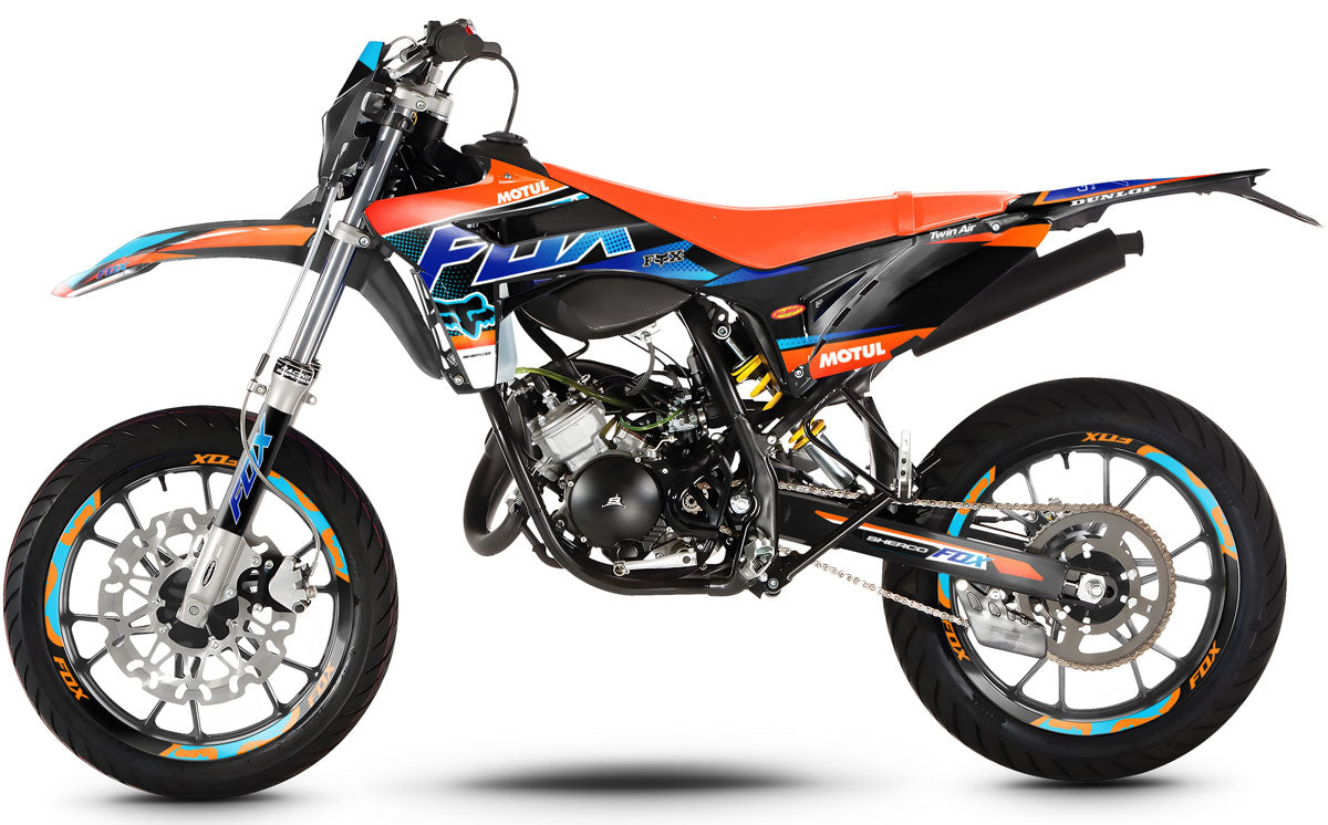 Kit pegatinas Sherco 50cc 2013-2016 Naranja Zorro | pegatinas moto | personalización 50cc | armysctv