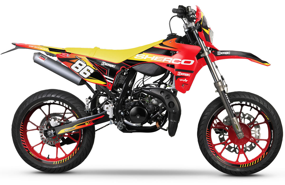 Kit pegatinas Sherco 50cc 2017-2025 Explosión Militar | pegatinas para moto | personalización 50cc | armysctv