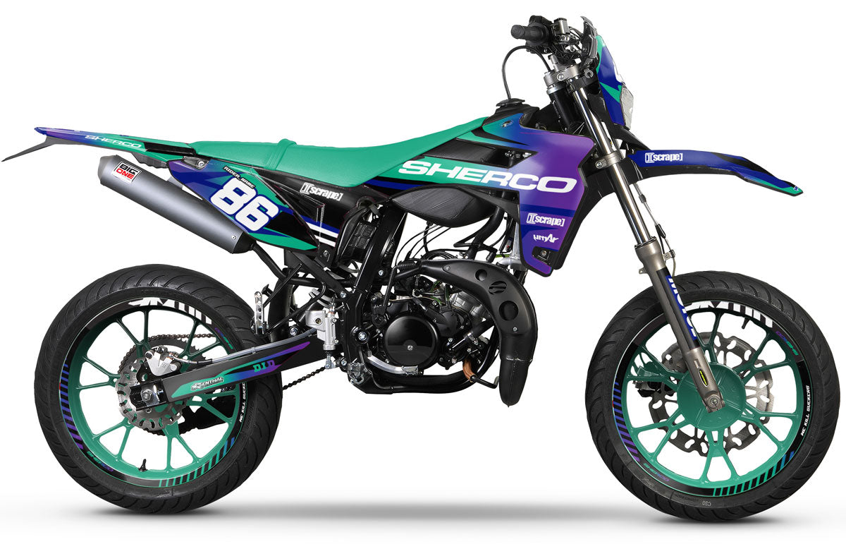 Kit pegatinas Sherco 50cc 2017-2025 Explosión Militar | pegatinas para moto | personalización 50cc | armysctv