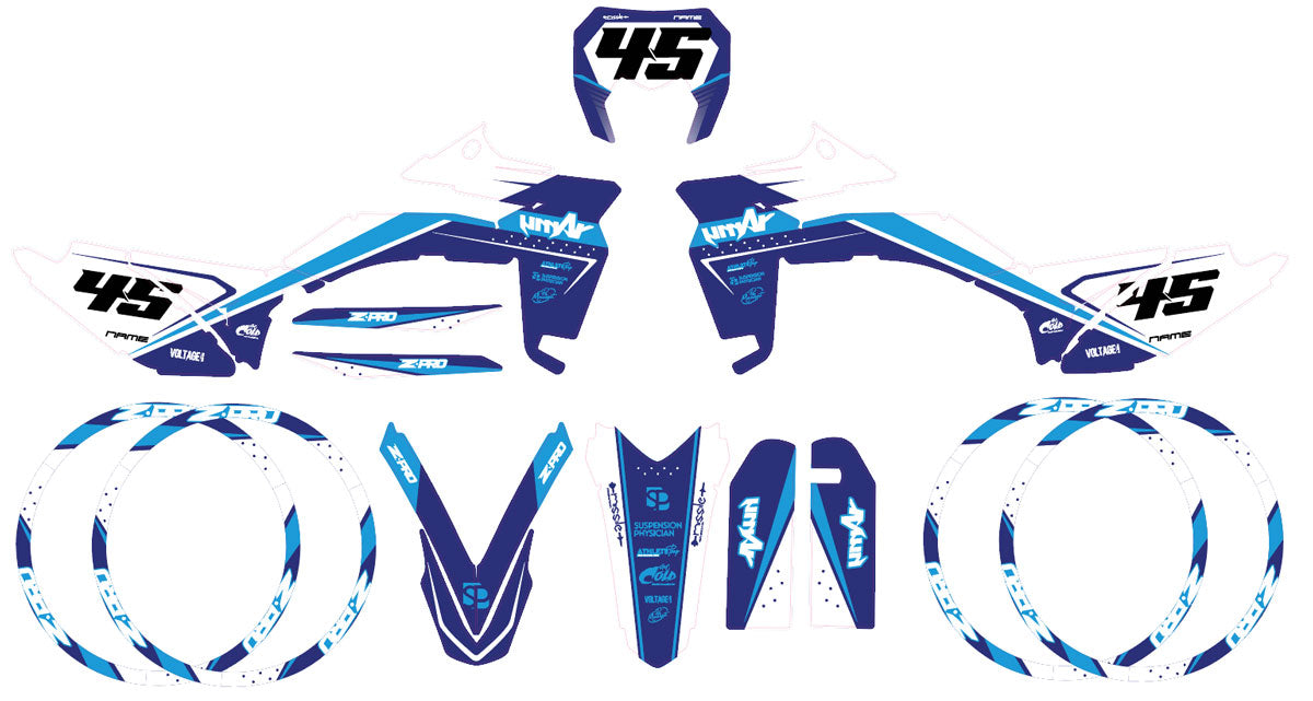 Kit pegatinas Sherco 50cc 2017-2025 Misil del Ejército | pegatinas para moto | personalización 50cc | armysctv