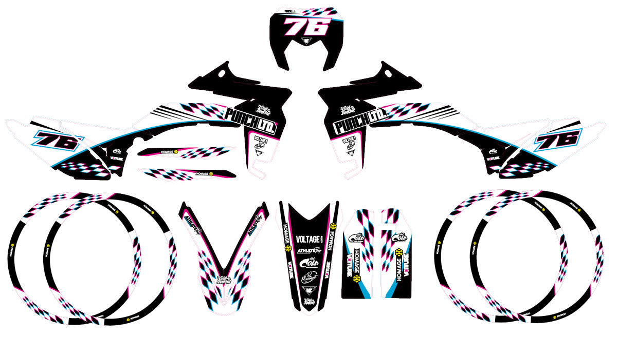 Kit pegatinas Sherco 50cc 2017-2025 Army Punch | pegatinas para moto | personalización 50cc | armysctv