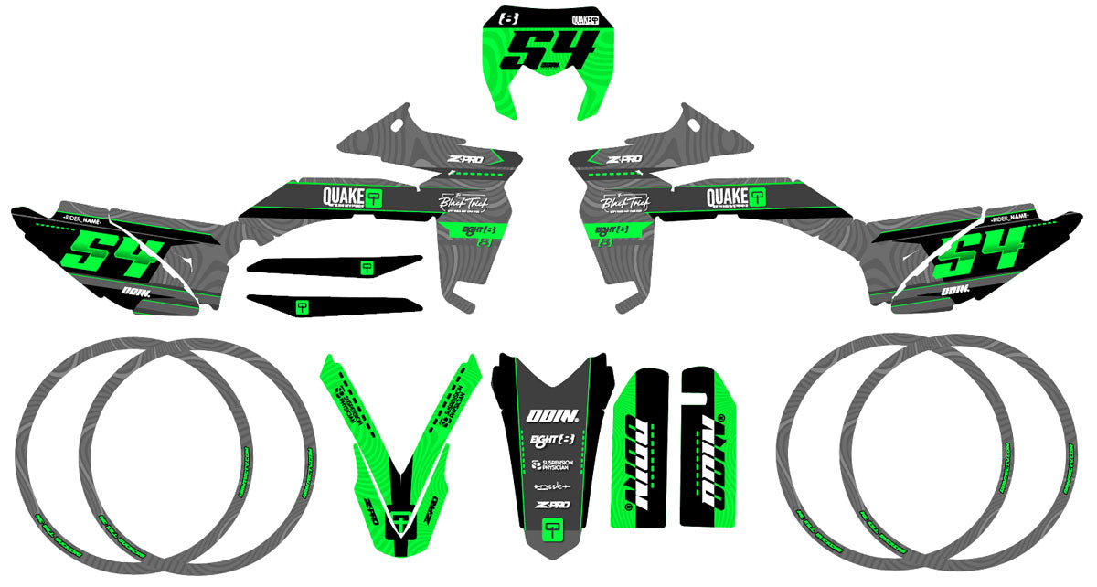 Kit pegatinas Sherco 50cc 2017-2025 Army Quake | pegatinas para moto | personalización 50cc | armysctv