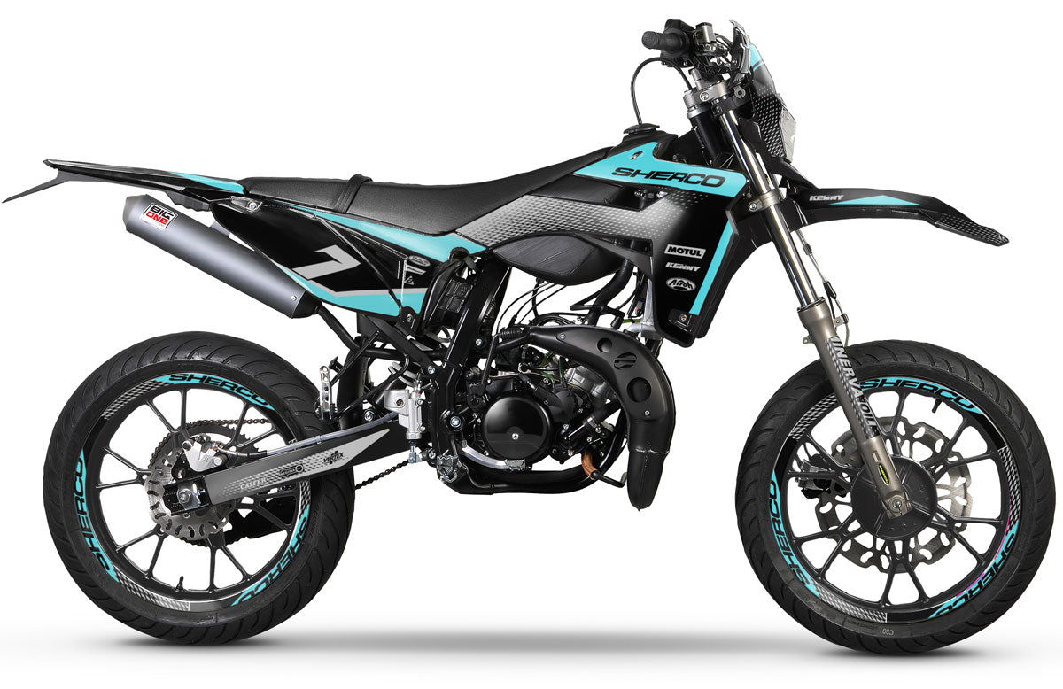 Kit pegatinas Sherco 50cc 2017-2025 Edición Plata | pegatinas para moto | personalización 50cc | armysctv