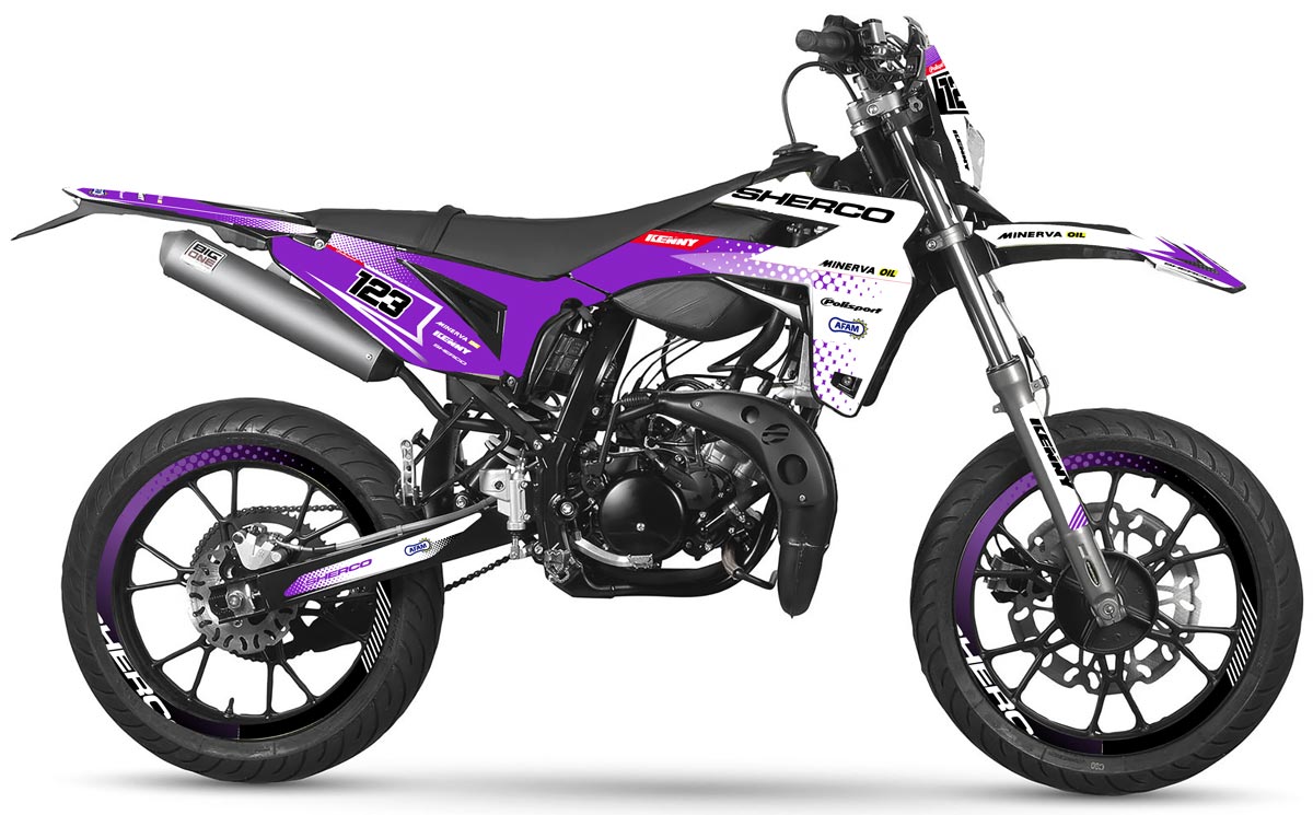 Dekor kit Sherco 50cc 2017-2025 Armee Geist | Motorradaufkleber | Personalisierung 50cc | armysctv