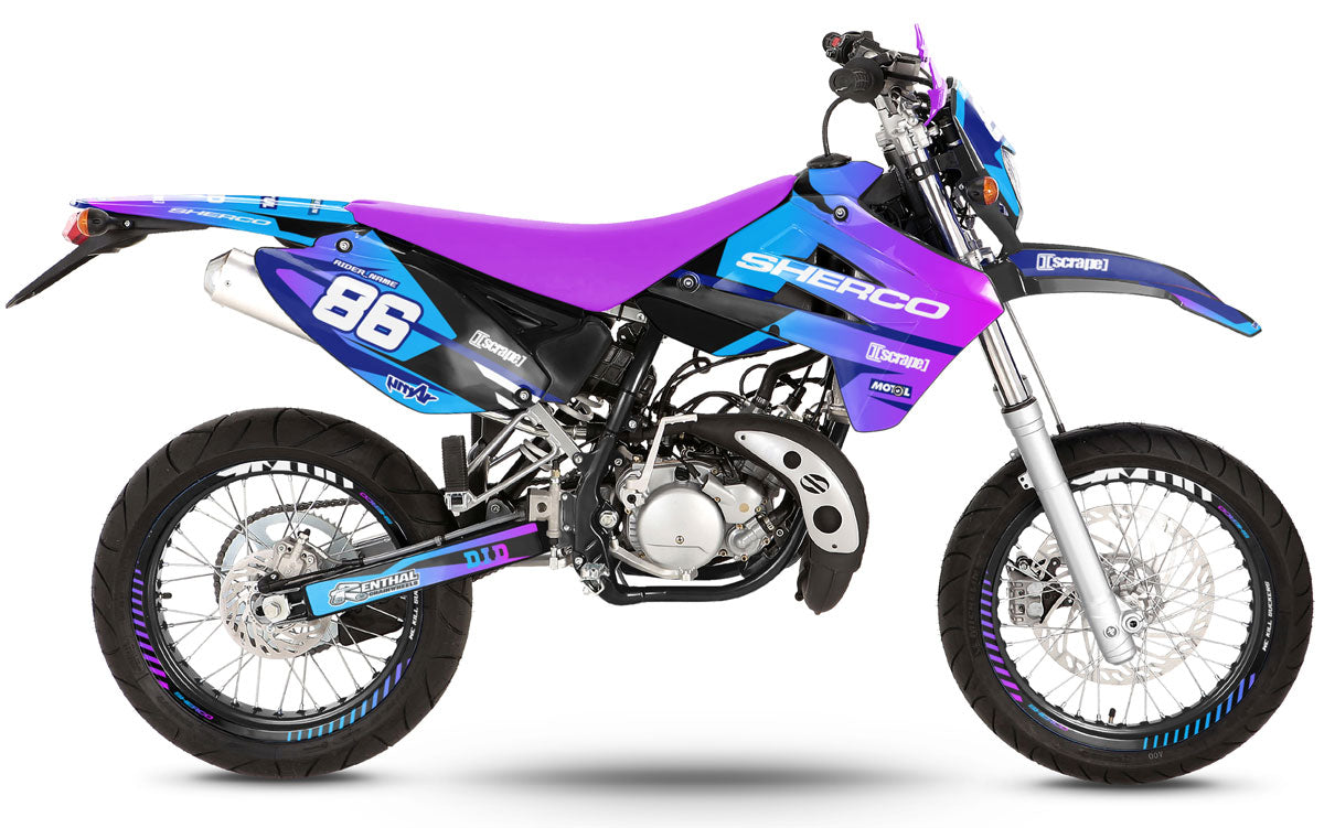 Dekor kit Sherco HRD 50cc 2006-2012 Army Blast | Motorradaufkleber | Personalisierung 50cc | armysctv