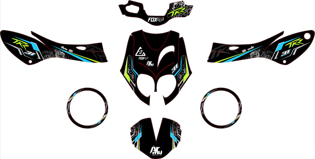 Kit déco 50cc Peugeot TKR 2006-2014 Leaf