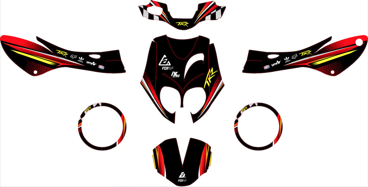 Dekor kit 50cc Peugeot TKR / Trekker 2006-2014 Linerz | Motorradaufkleber | Personalisierung 50cc | armysctv