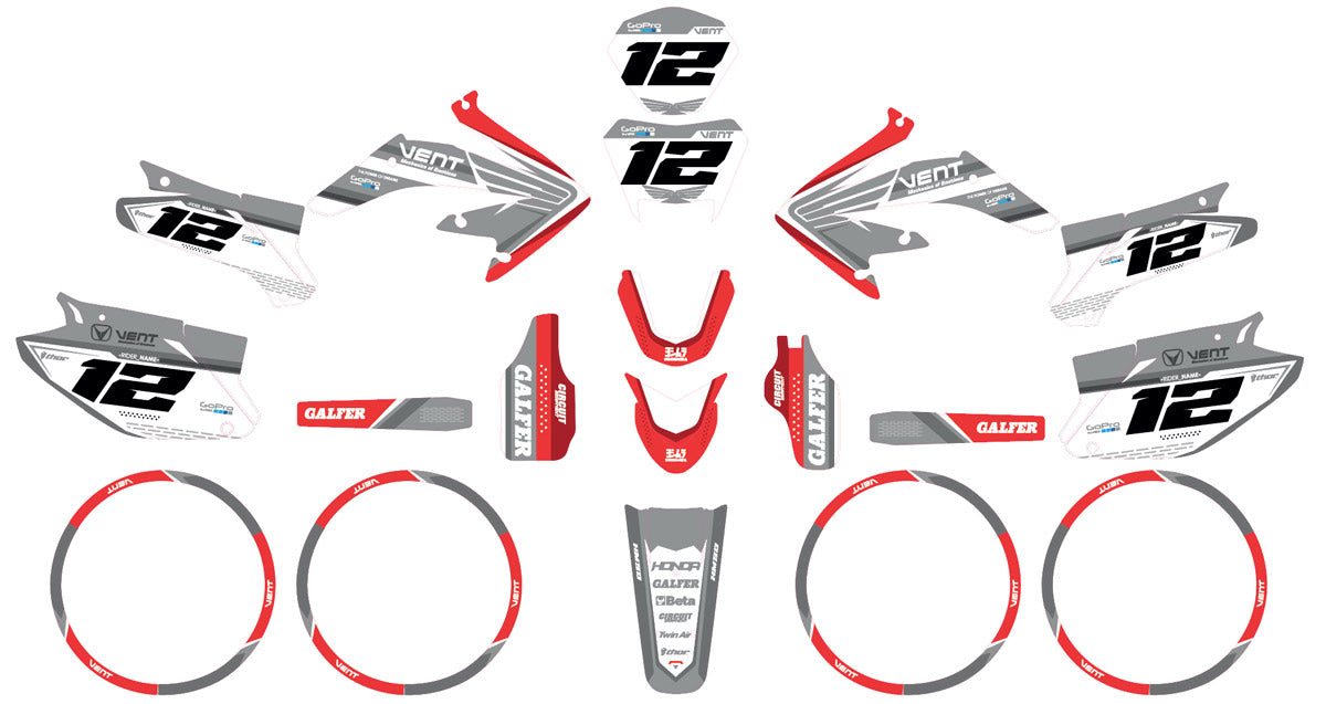 50cc Graphics kit Vent Derapage 2019-2022 Keplar | motorcycle stickers | 50cc customization | armysctv