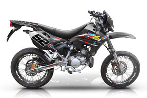 Kit déco 50cc Peugeot XP6 2004-2010 Black Cat | autocollants moto | personnalisation 50cc | armysctv