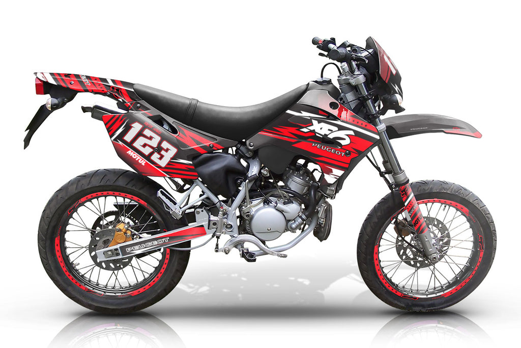 Kit déco 50cc Peugeot XP6 2004-2010 Dream | autocollants moto | personnalisation 50cc | armysctv