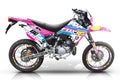 Kit déco 50cc Peugeot XP6 2004-2010 Pink Fox | autocollants moto | personnalisation 50cc | armysctv