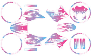 Kit déco 50cc Peugeot XP6 2004-2010 X-Fast | autocollants moto | personnalisation 50cc | armysctv